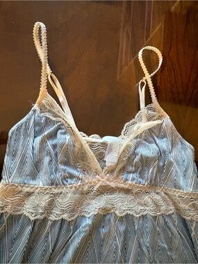 Eberjey Lace Trim Chemise Babydoll Nightgown Sleep Dress Size S/P
